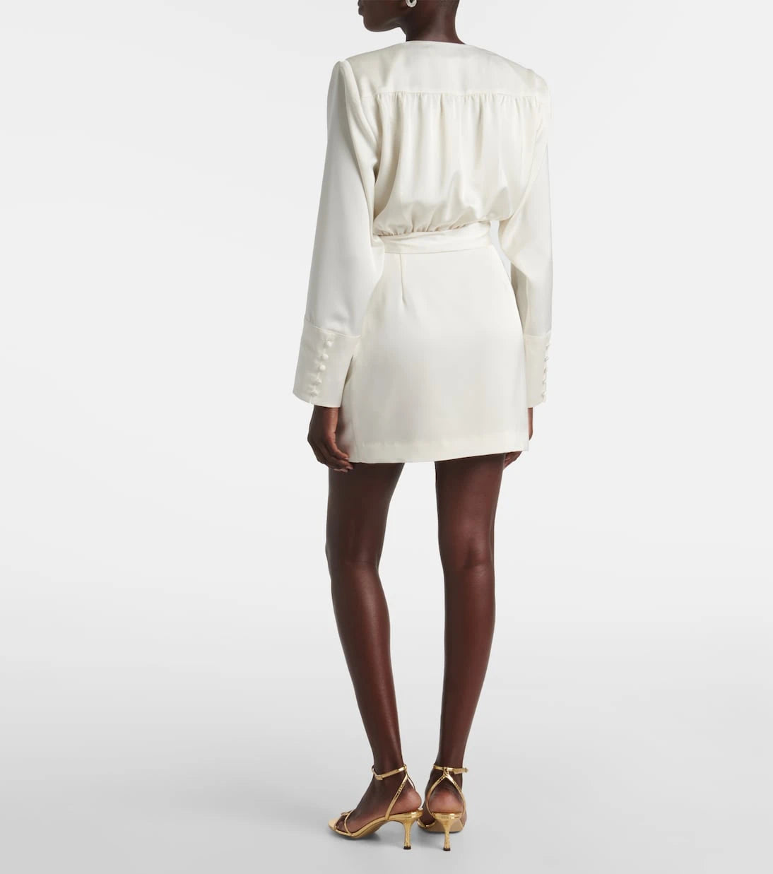 Rotate - Satin wrap dress
