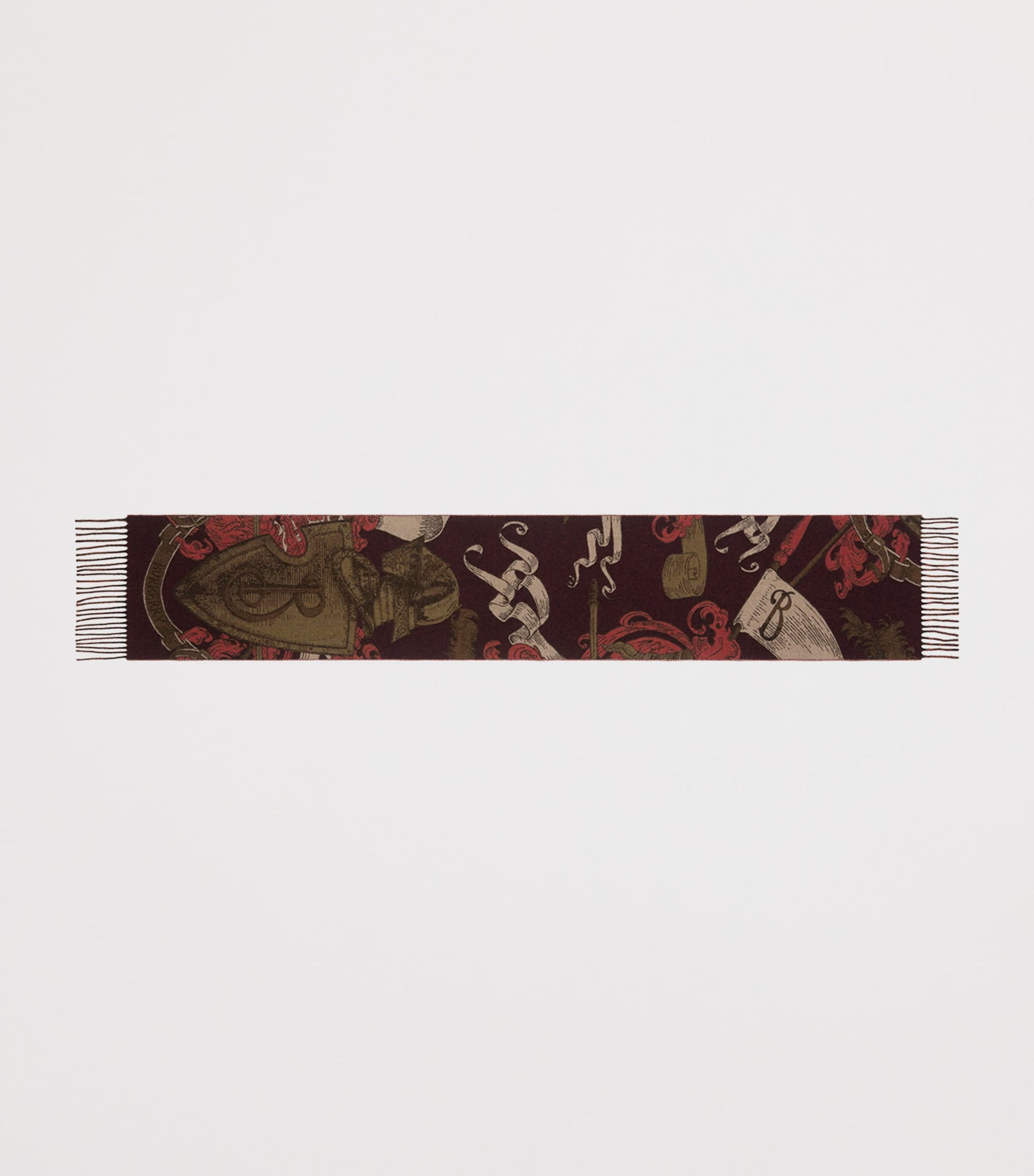 Burberry Red Cashmere EKD Scarf