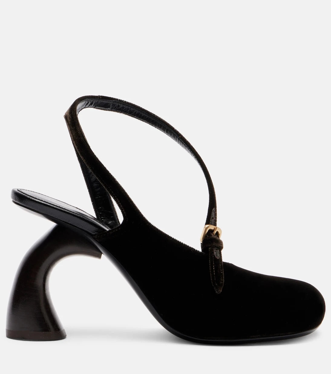 Dries Van Noten - 95 velvet slingback pumps