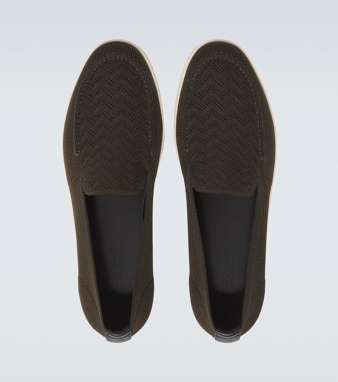 جورجيو أرماني - حذاء أشبيه بالمتسكع من الجاكار (Asv jacquard slip-on shoes)