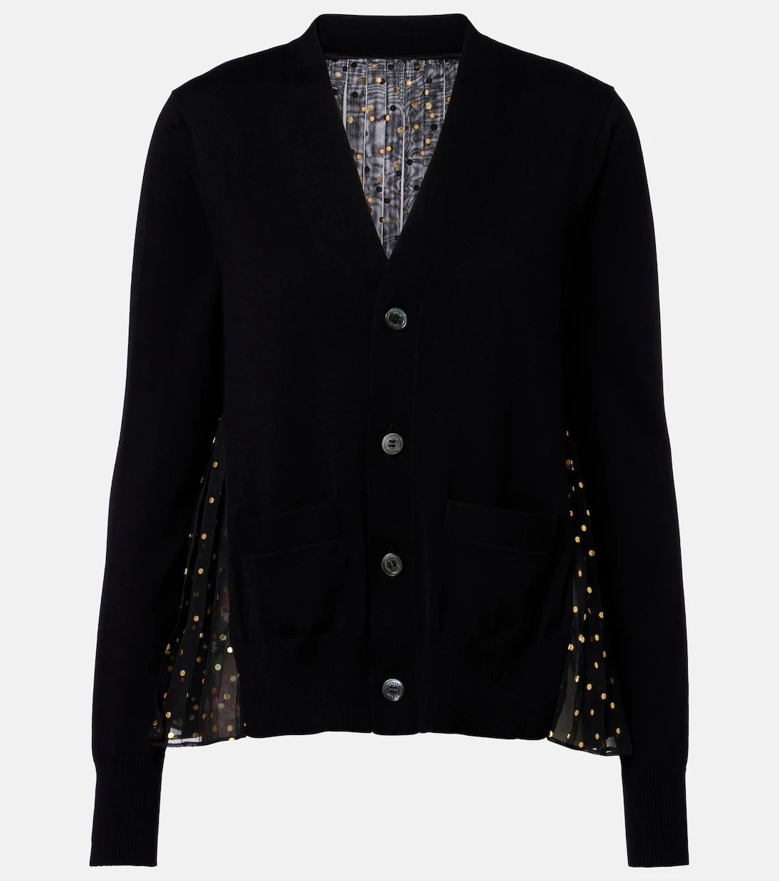 Sacai - Printed cotton cardigan