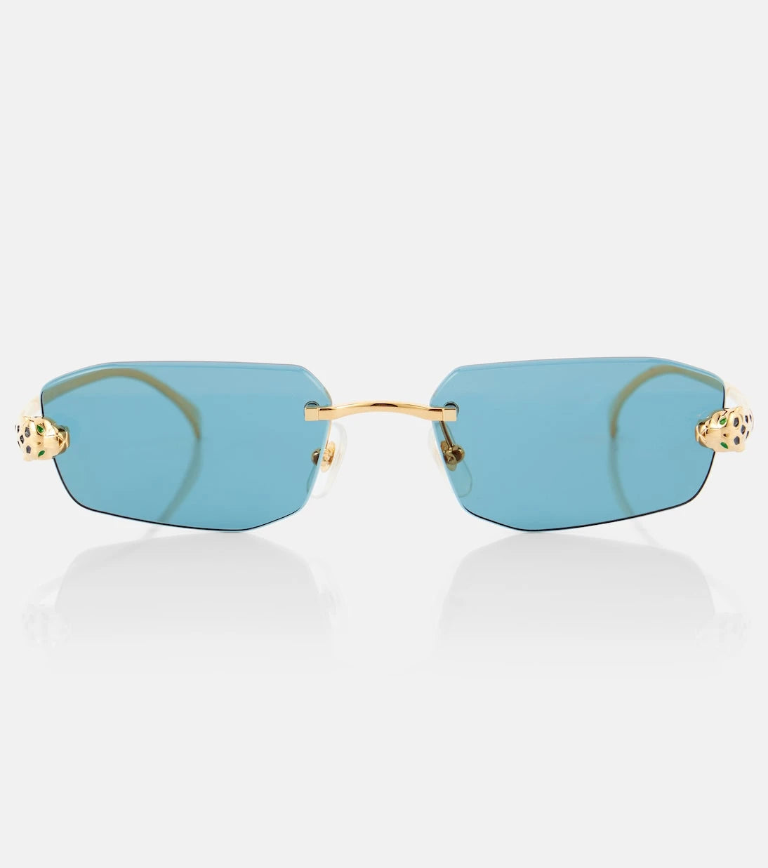 مجموعة نظارات كارتييه - نظارة شمسية Panthère de Cartier مستطيلة الشكل