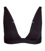 Skims Black Cotton-Blend Plunge Bralette