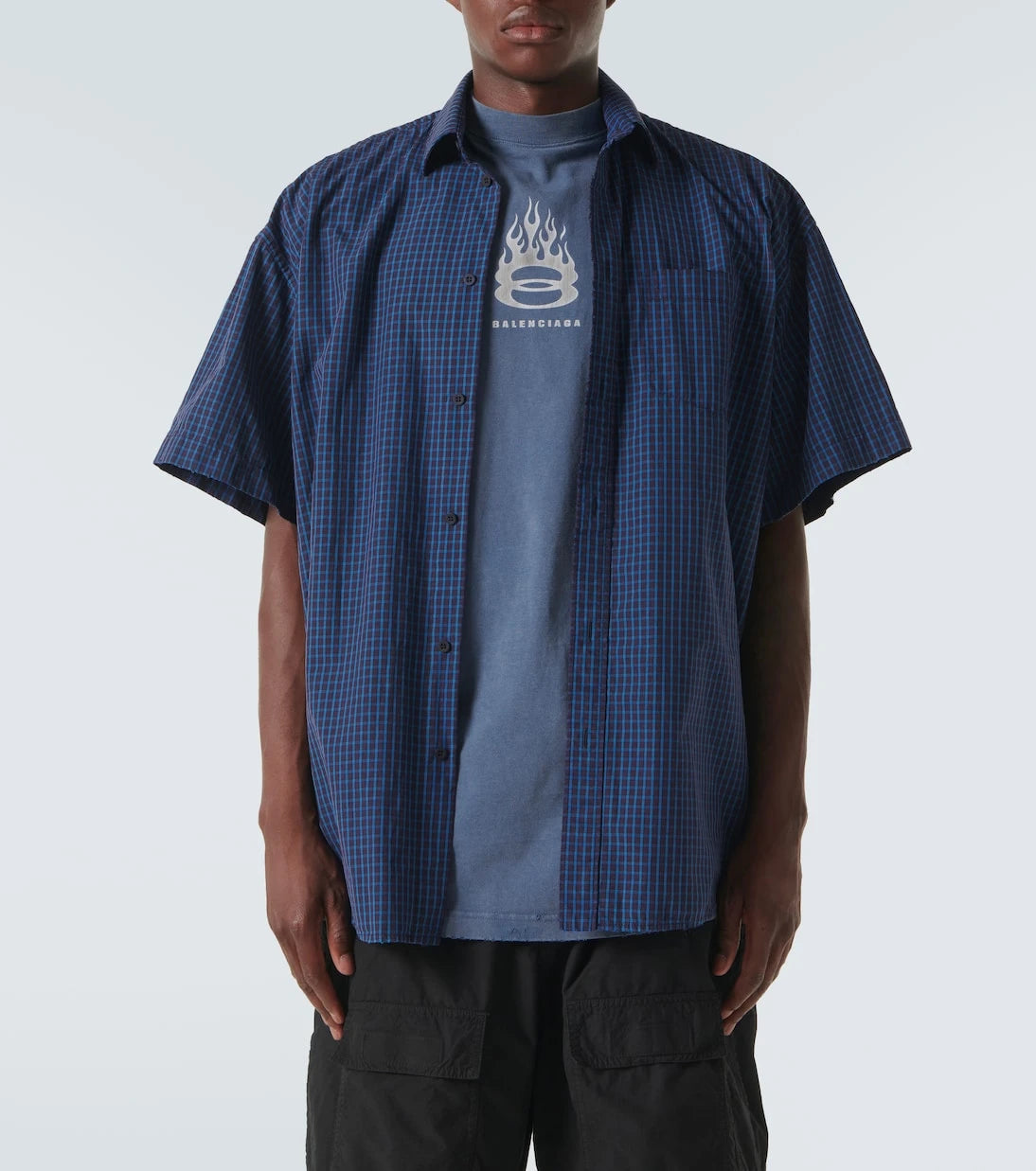 Balenciaga - Logo layered cotton shirt