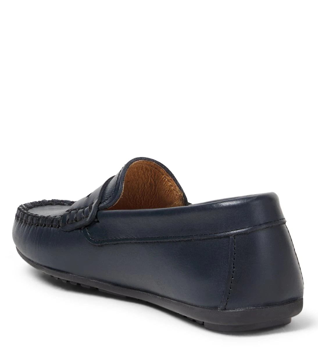 La Coqueta - Marine leather penny loafers