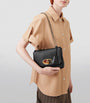 Black Leather Lily Shoulder Bag