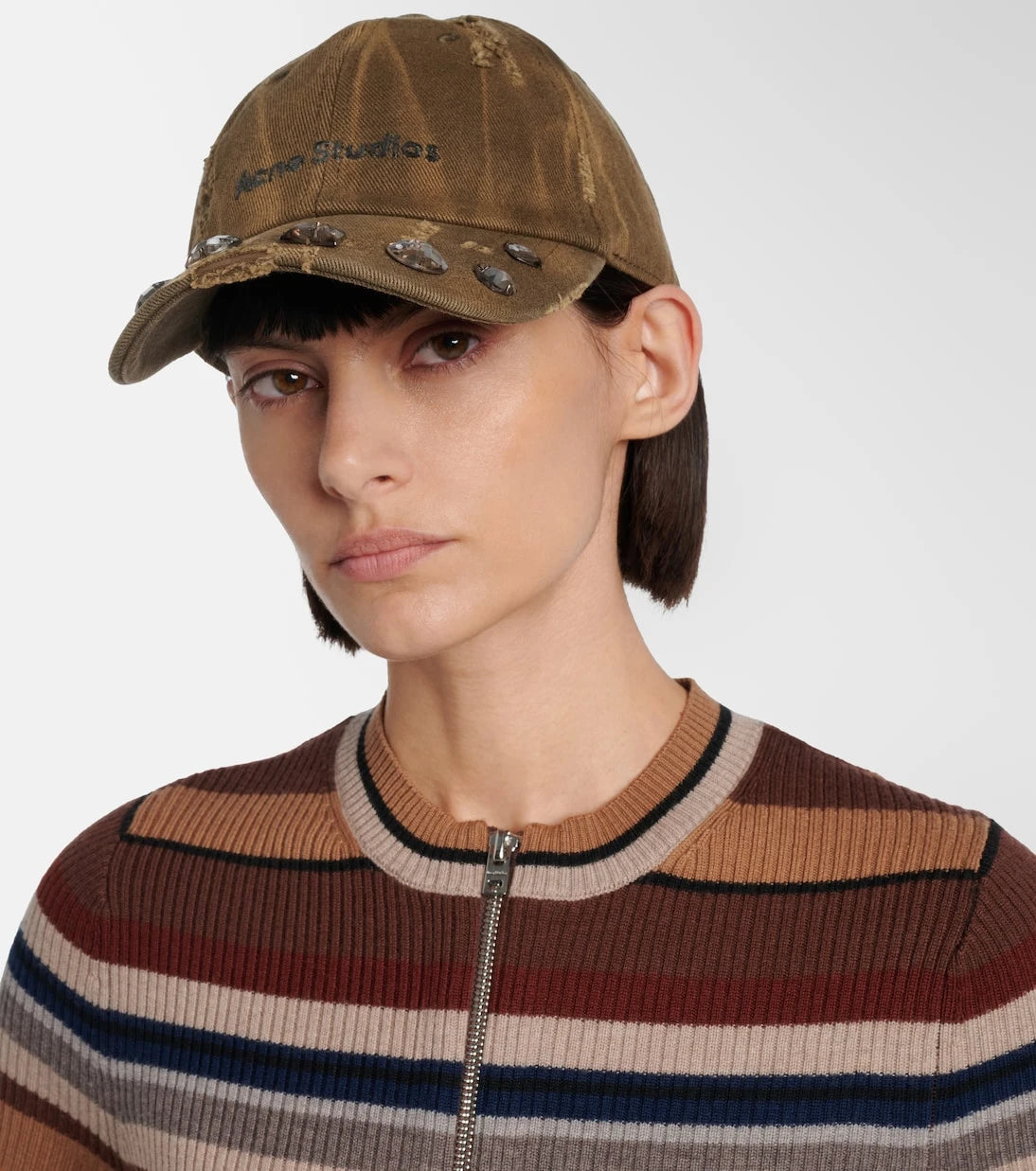 Acne Studios - Embellished cotton canvas baseball cap