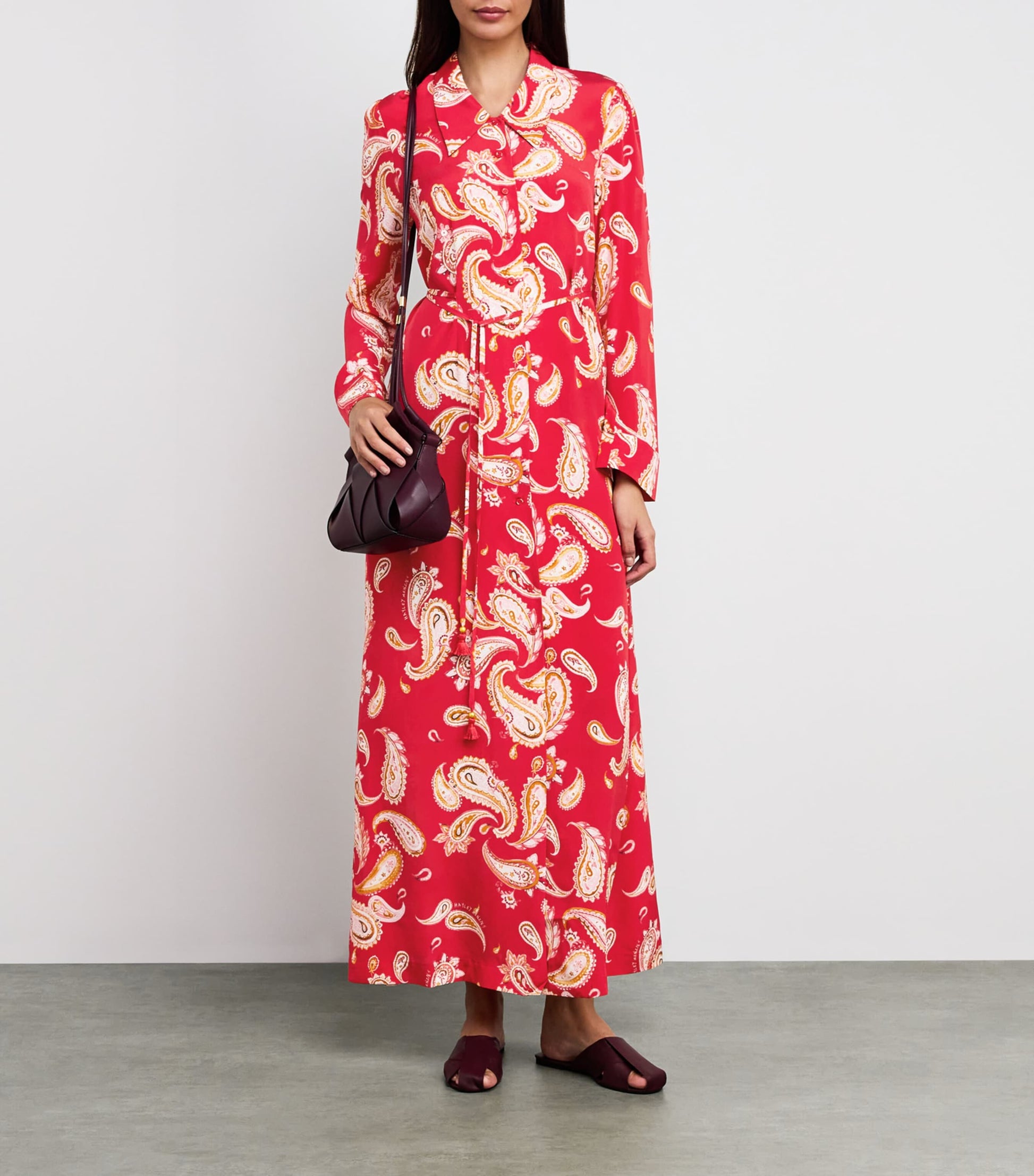 Hayley Menzies Red Silk Jimi Maxi Dress