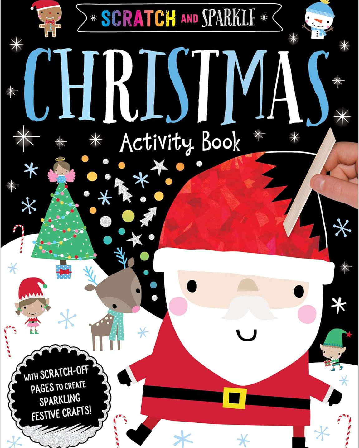 Dinossi - Scratch and Sparkle English Christmas Activity Book