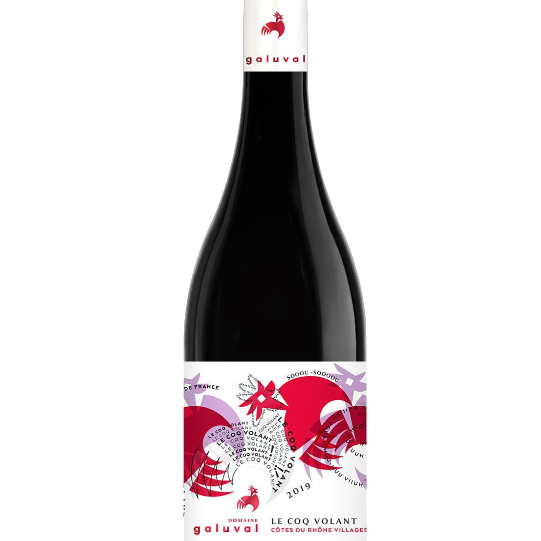 Domaine de Galuval Le Coq Volant Cotes du Rhone Villages Rouge, 75 cl