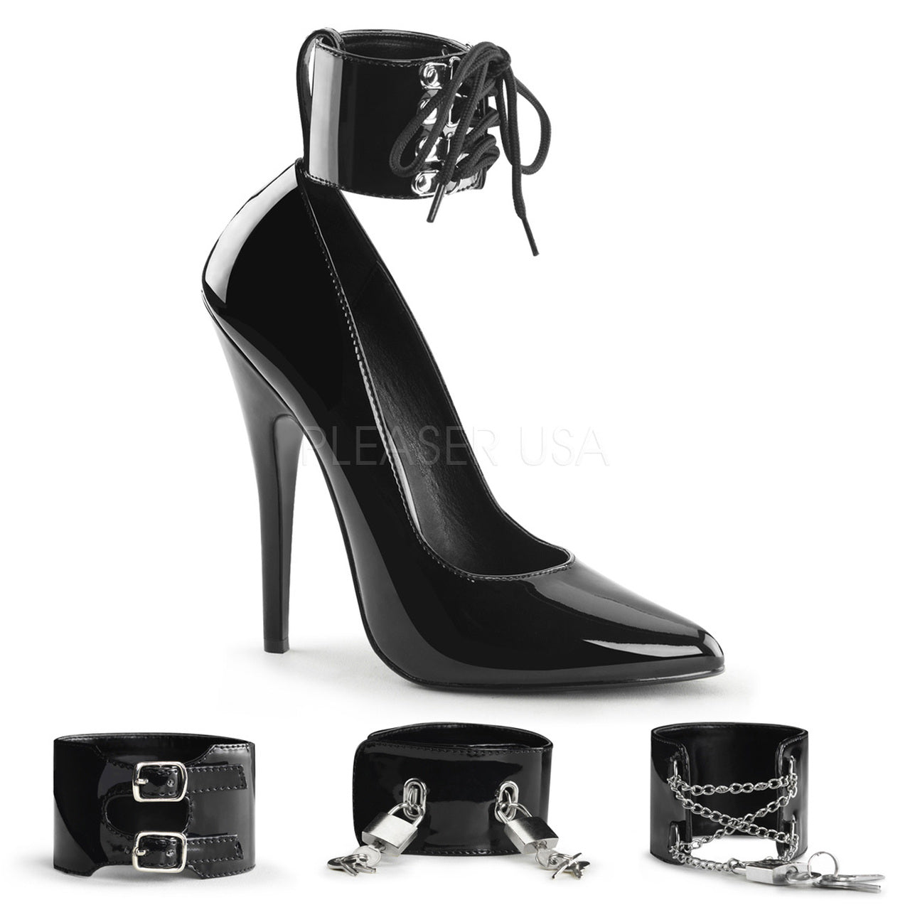 6" Pump W- Interchangeable Ankle Cuffs*