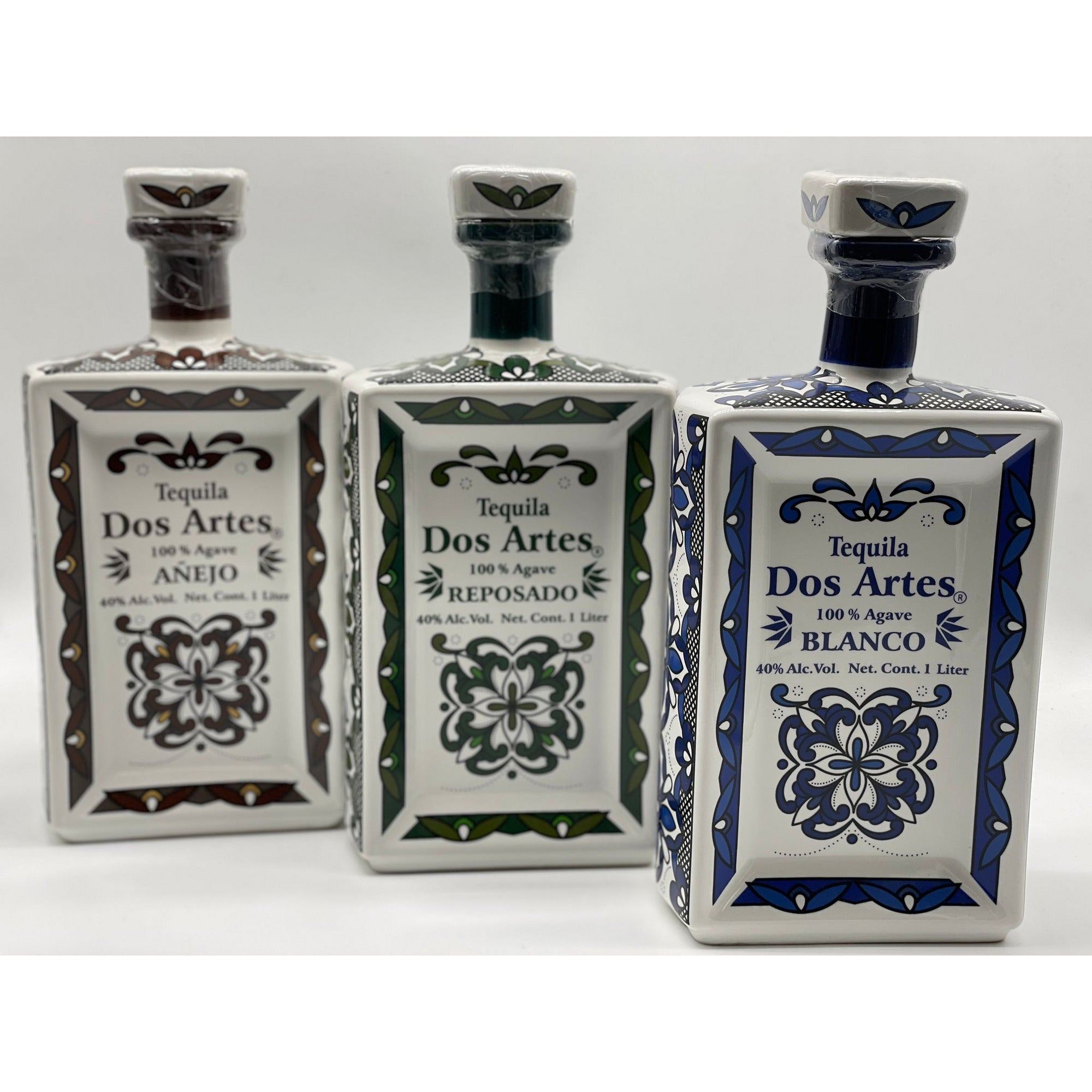 Dos Artes Tequila Ceramic Combo Pack (3 x 1 L)