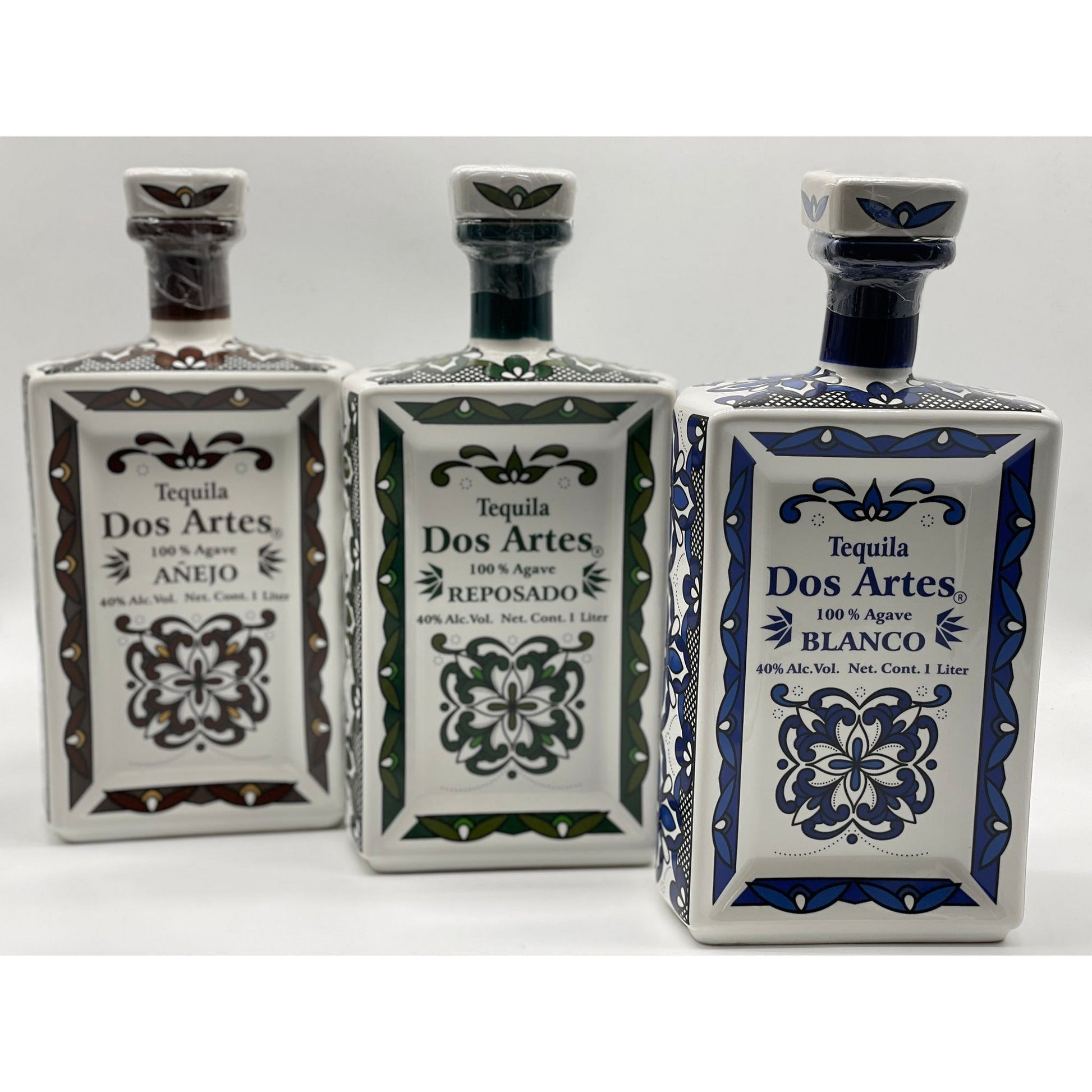 Dos Artes Tequila Ceramic Combo Pack (3 x 1 L)