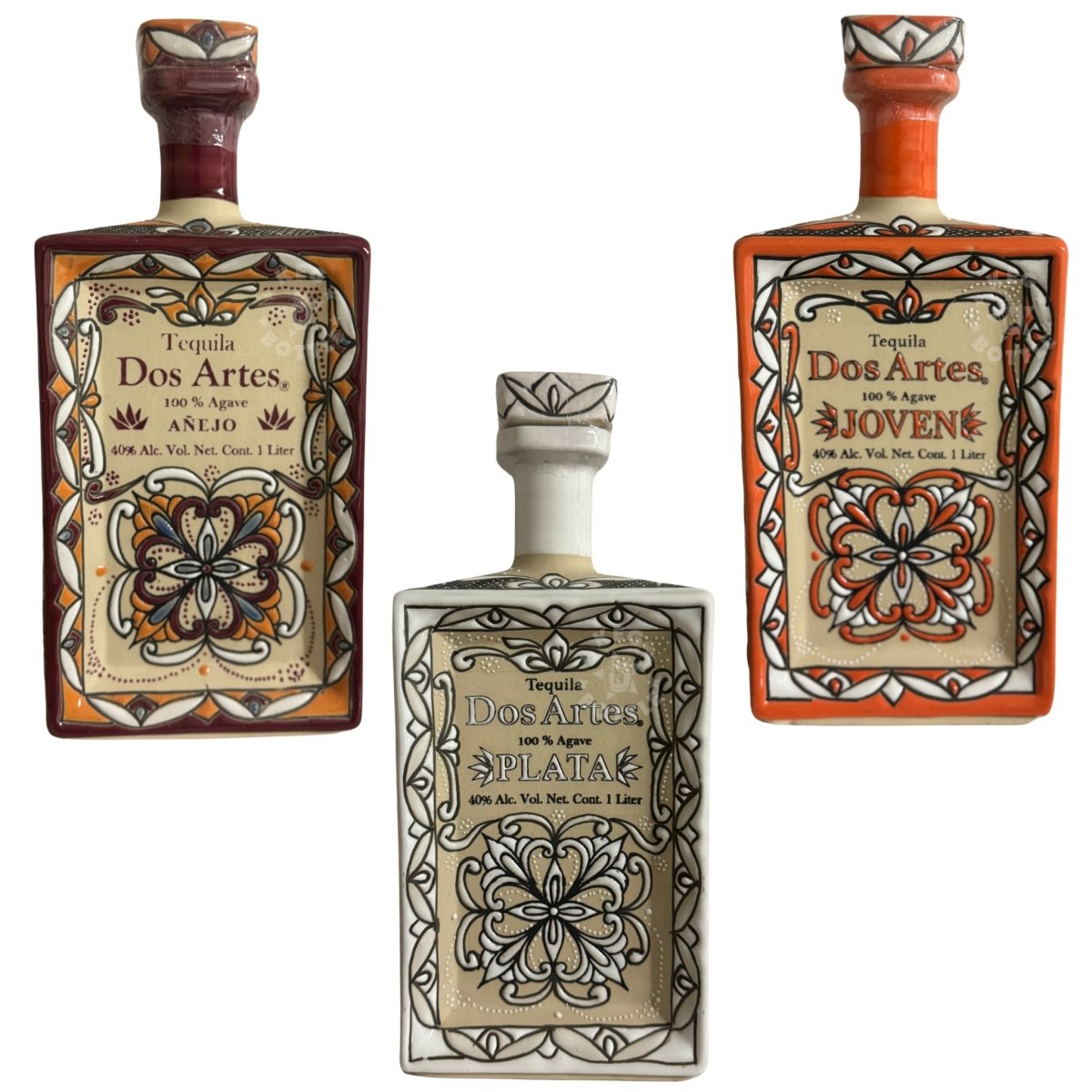 Dos Artes Tequila Combo Pack – Plata, Joven, Añejo (3 x 1 Liter)