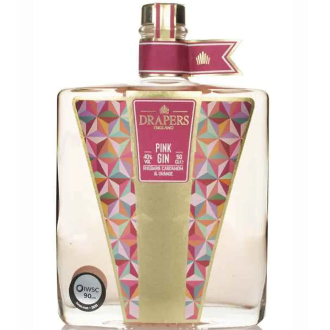 Drapers English Rhubarb, Cardamom & Orange Flavoured Pink Gin, 50 cl