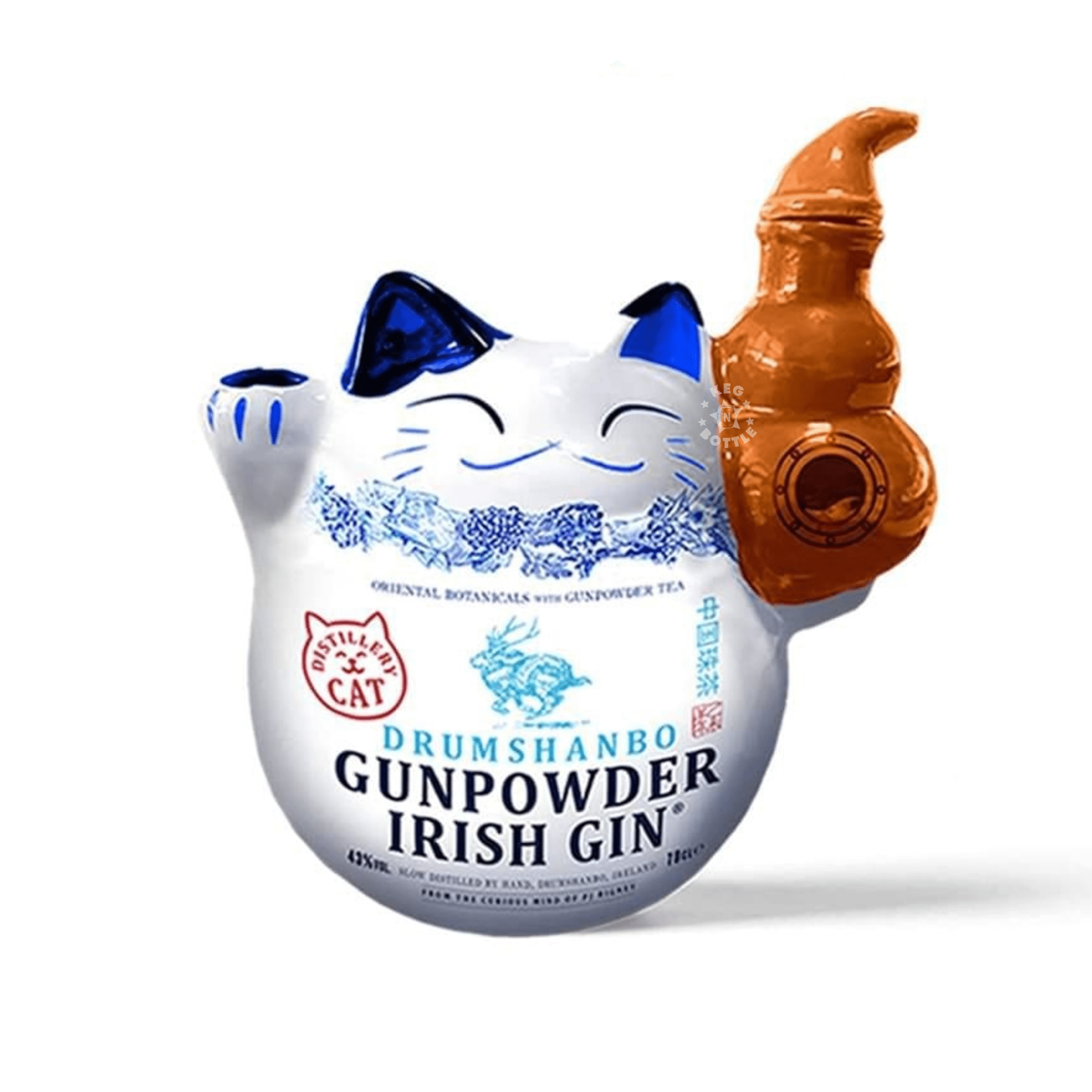 Drumshanbo Ceramic Cat Gun Powder Irish Gin (700 ml)