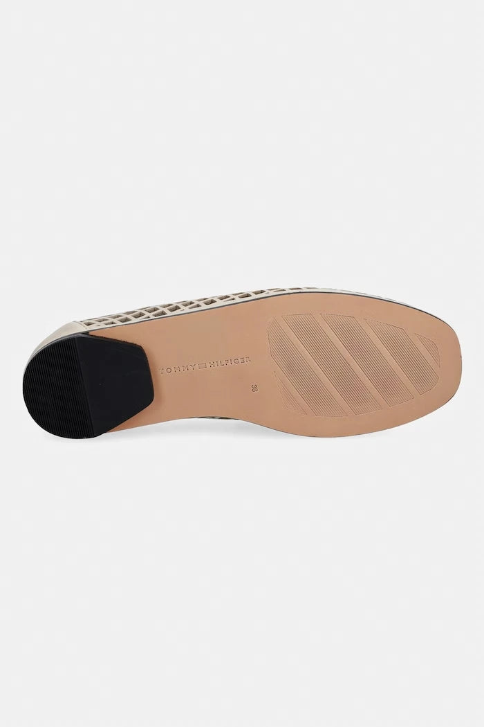 Tommy Hilfiger kadın deri mokasen TH COIN LTH LOAFER LASER CUT