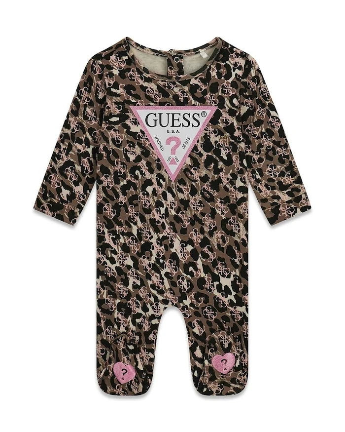 Guess bebek pamuk ve elastan uyku tulumu