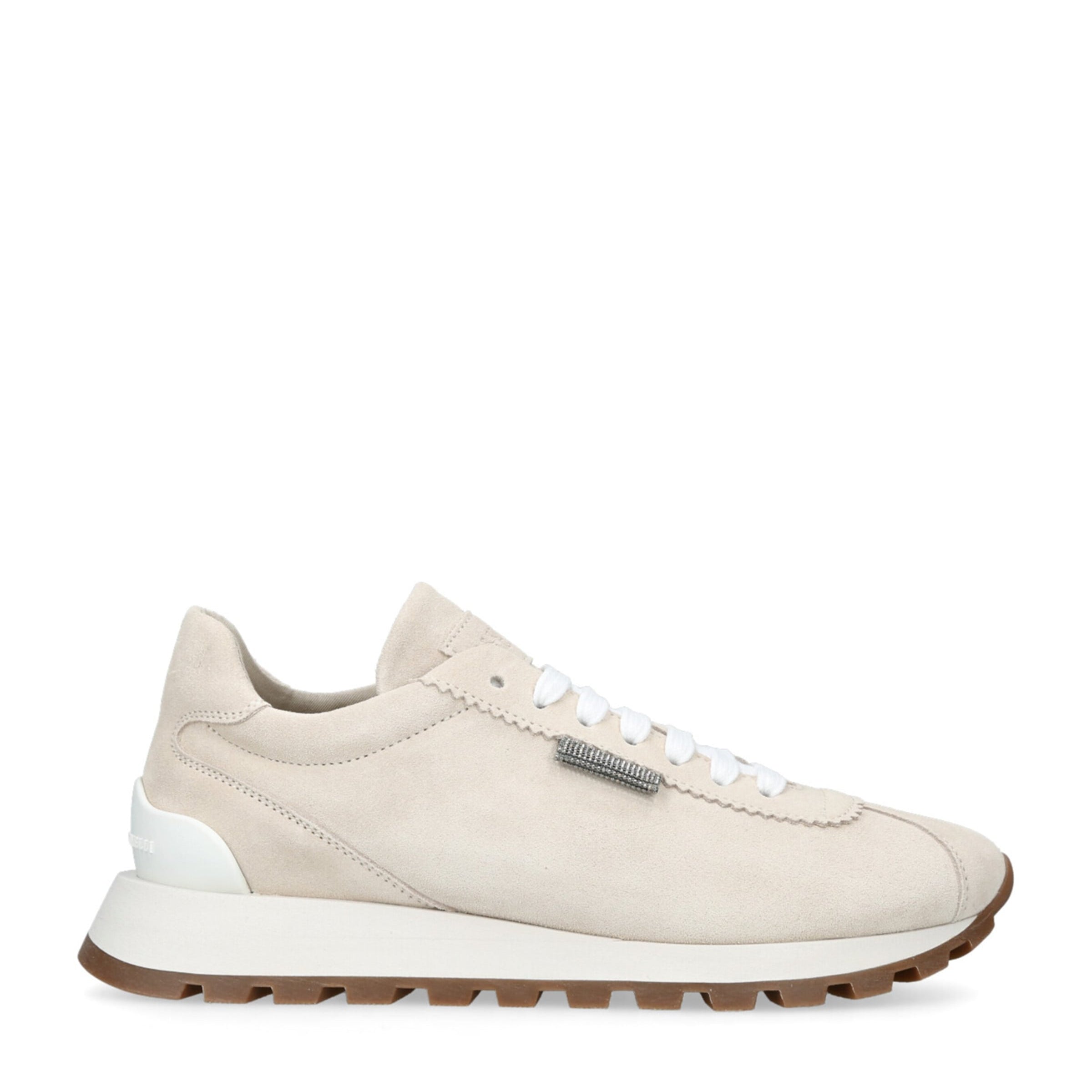 Brunello Cucinelli Beige Suede Runner Sneakers