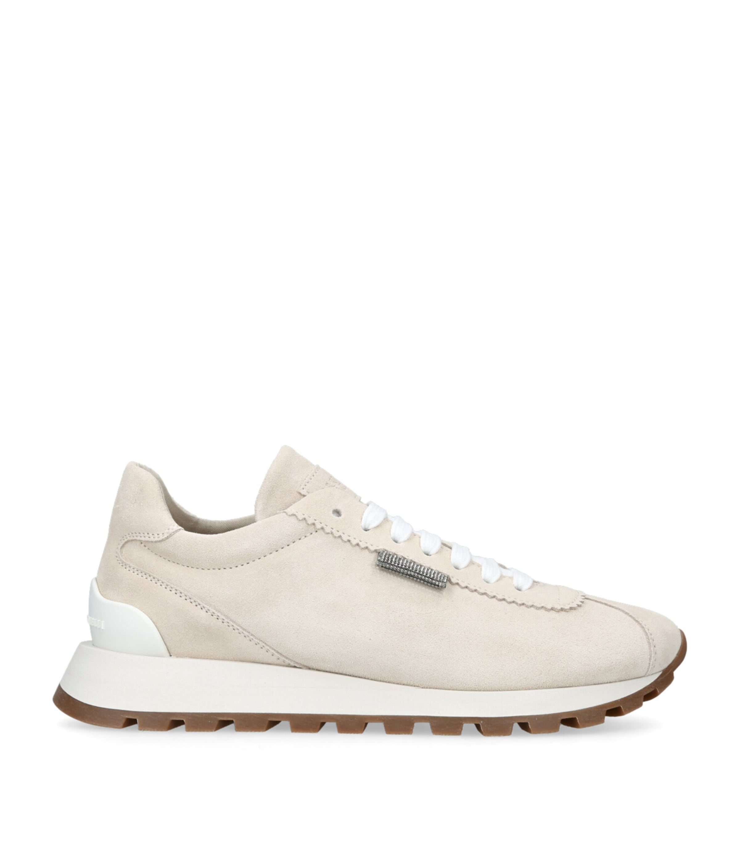 Brunello Cucinelli Beige Suede Runner Sneakers