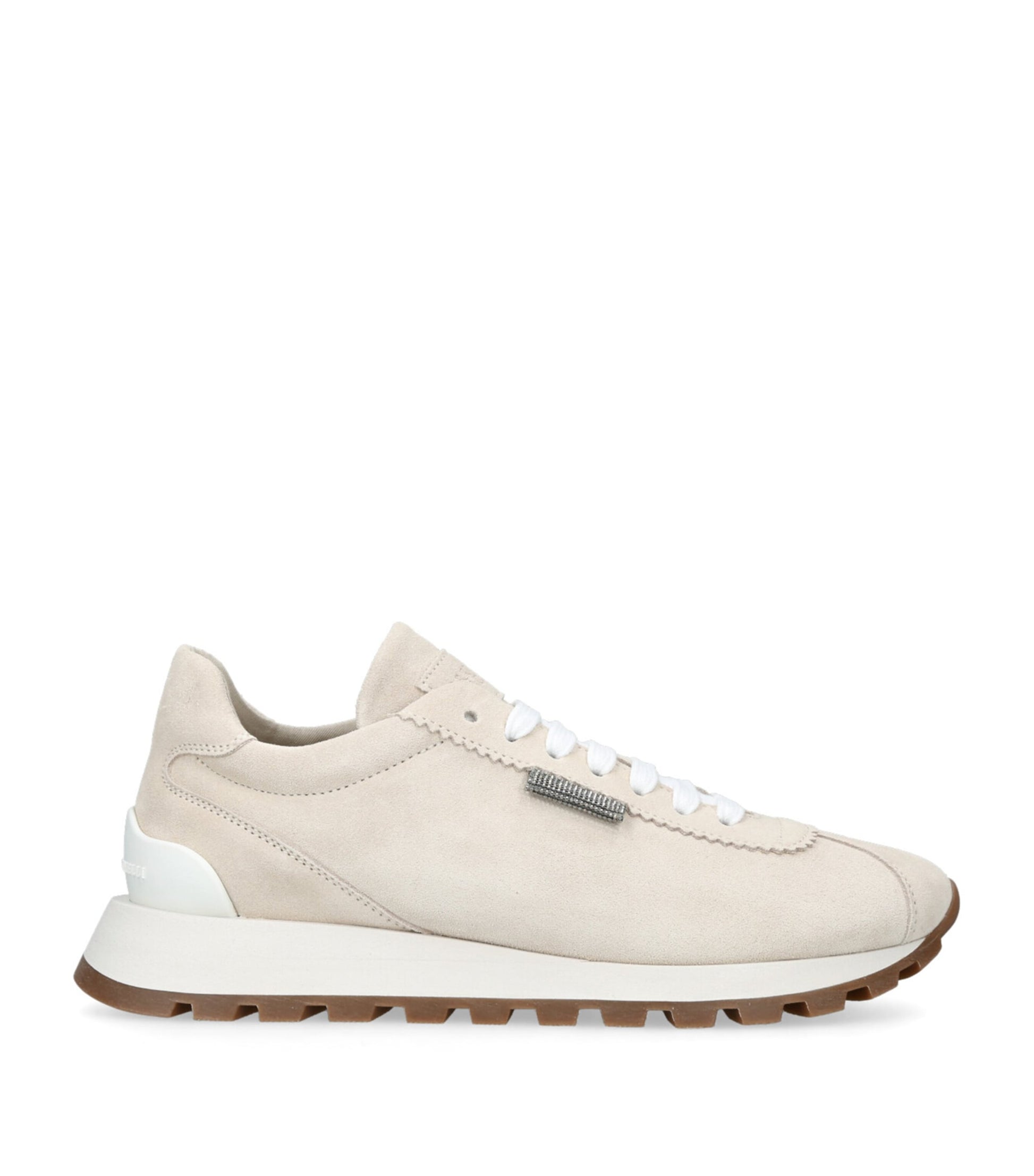 Brunello Cucinelli Beige Suede Runner Sneakers