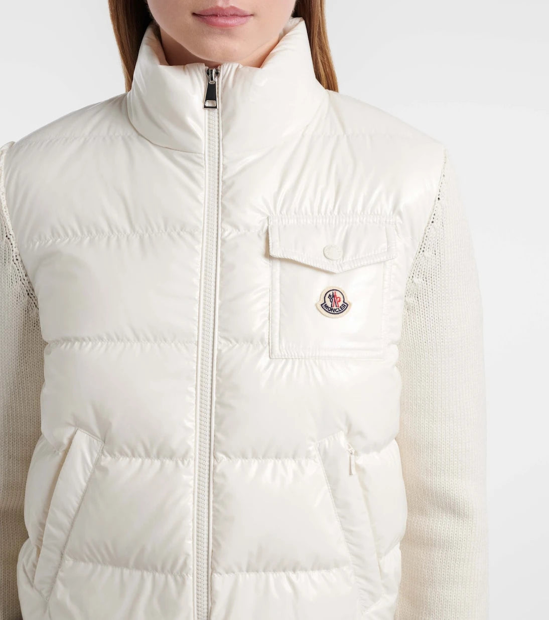 Moncler - Down-paneled wool cardigan