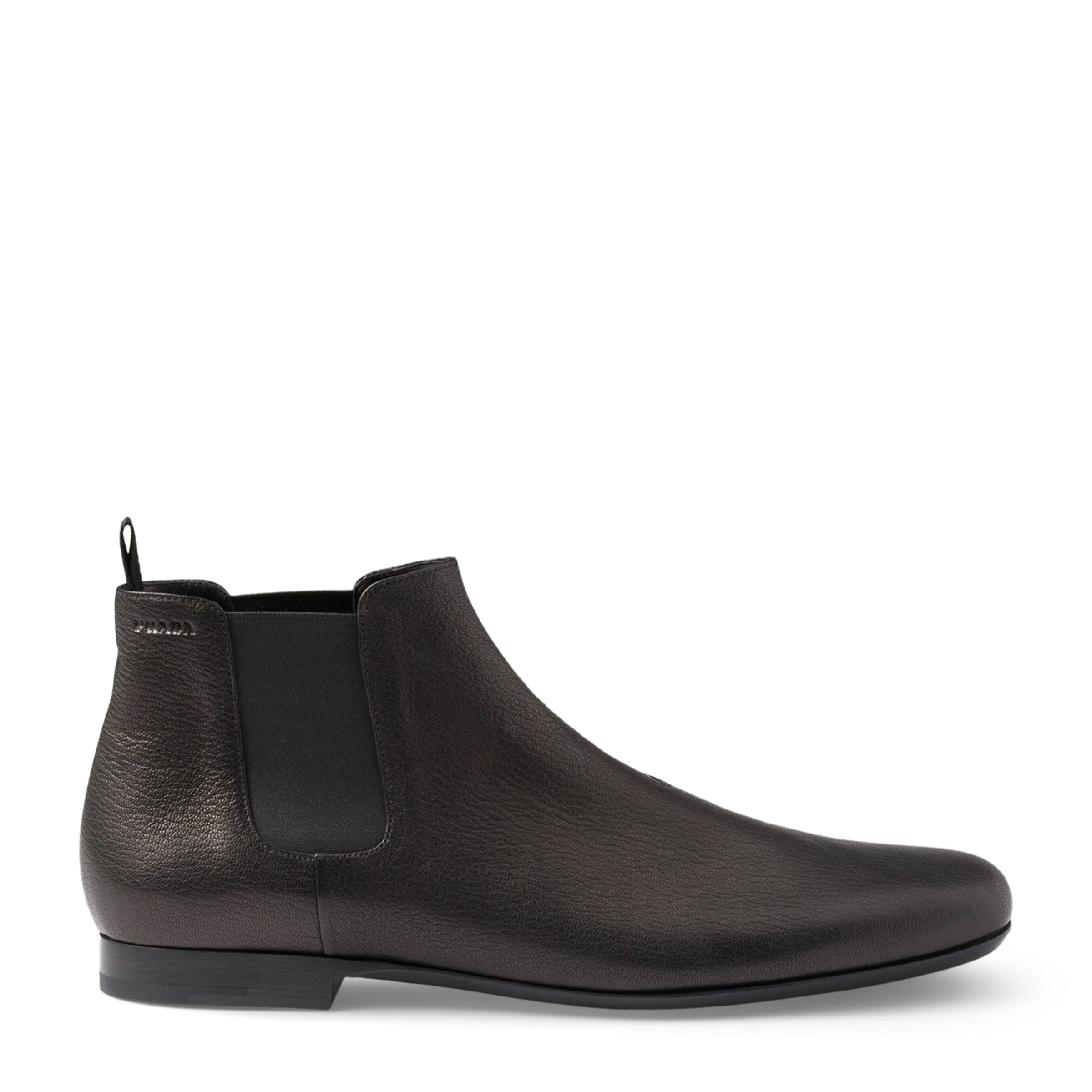Prada Leather Chelsea Boots