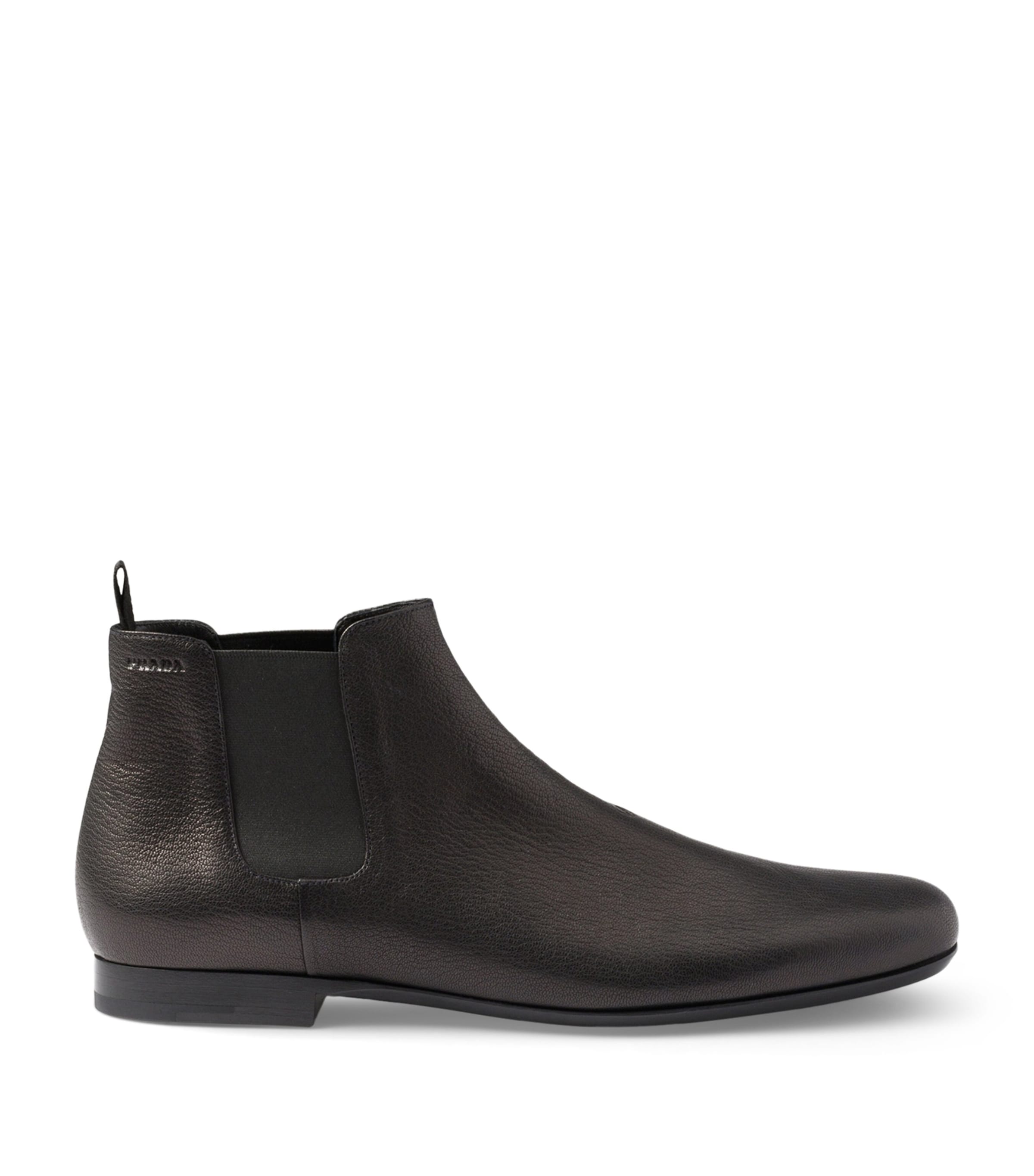 Prada Leather Chelsea Boots