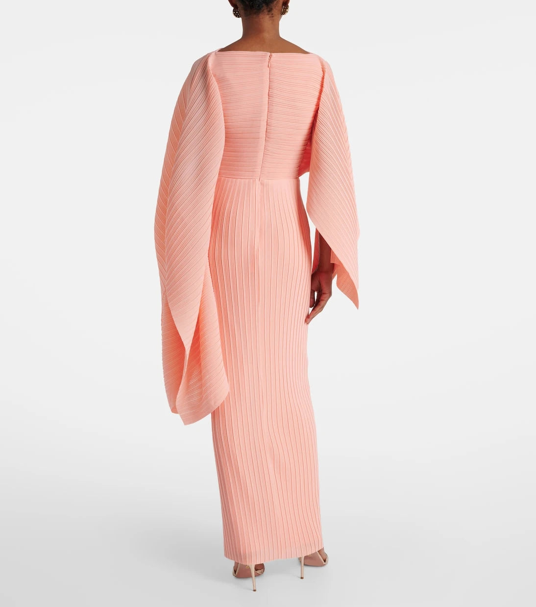 Solace London - Adami plissé caped maxi dress