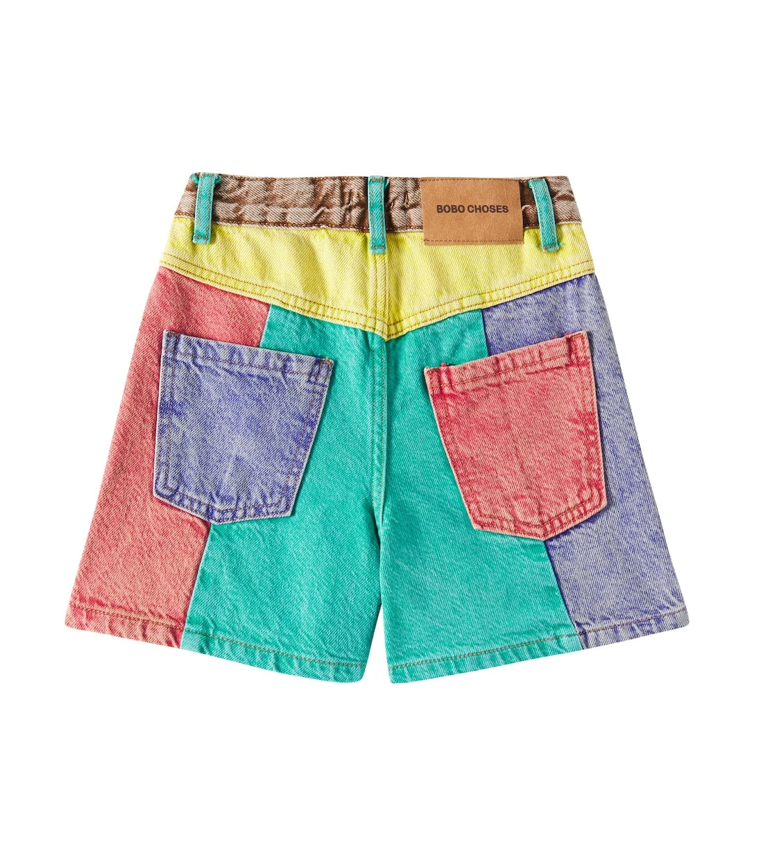 Bobo Choses - Colorblocked denim shorts