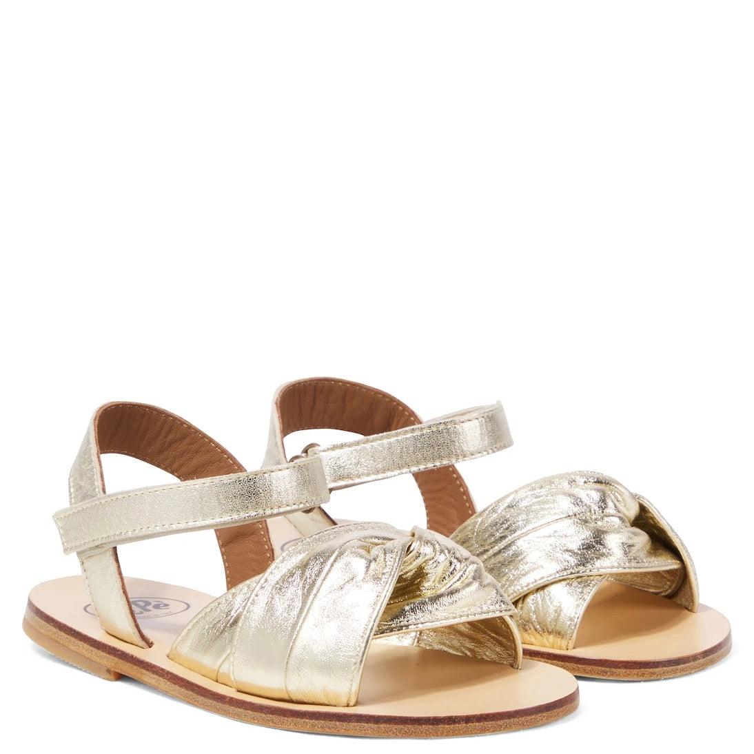 PèPè - Metallic leather sandals