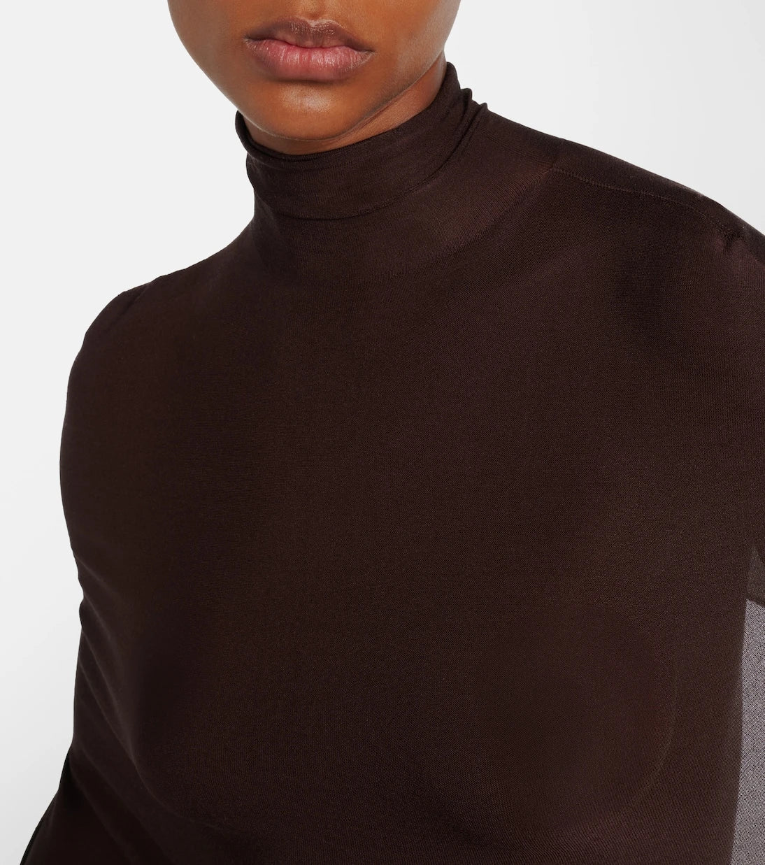 Alaïa - Open-back silk-blend turtleneck top
