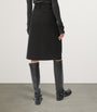LOEWE Black Cotton-Silk Gabardine Wrap Skirt