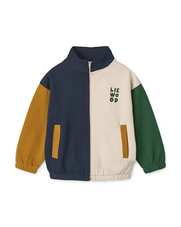 Liewood Cassius Fermuarlı Çocuk Pamuklu Sweatshirt