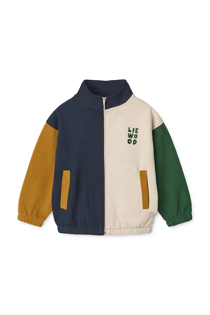 Liewood Cassius Fermuarlı Çocuk Pamuklu Sweatshirt