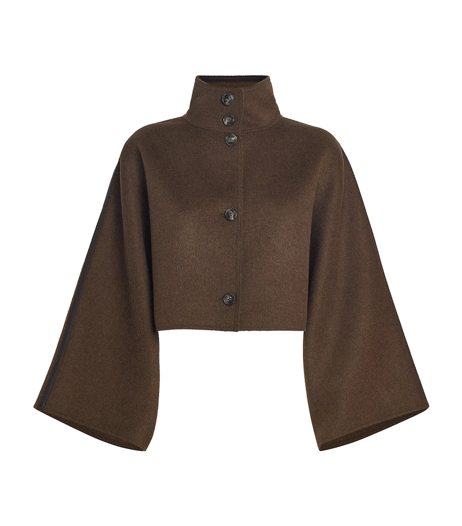 Green Wool-Cashmere Cape