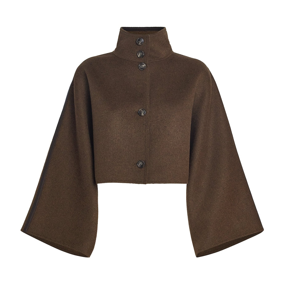 Green Wool-Cashmere Cape