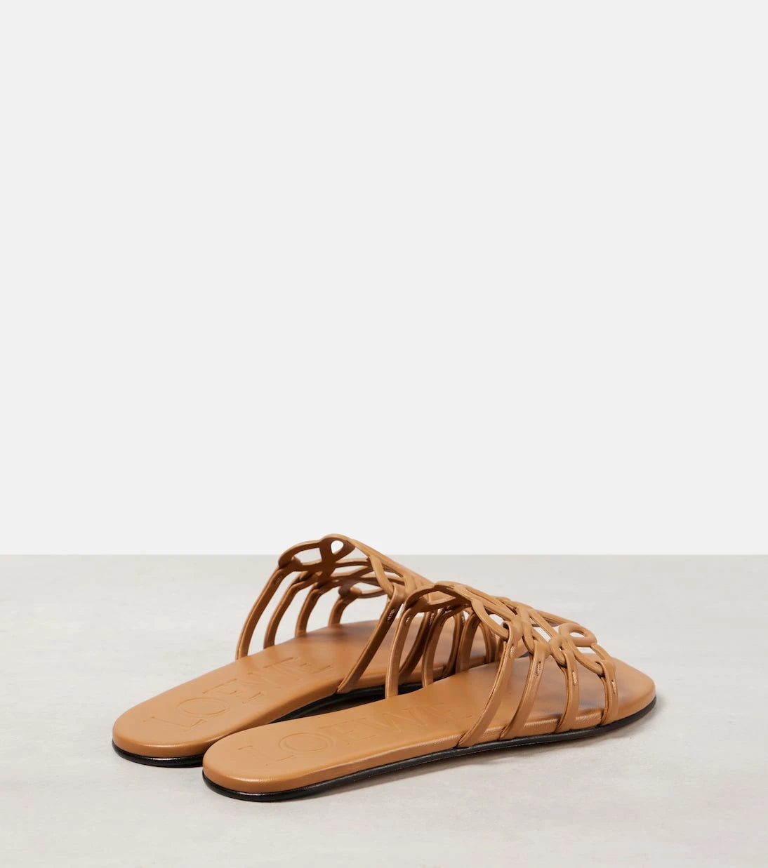 Loewe - Petal Anagram leather slides