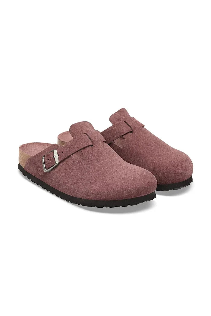 Birkenstock Boston Soft Footbed Süet Deri Kapalı Burun Terlik