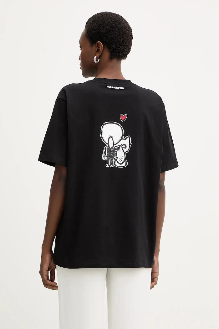 Karl Lagerfeld IKON Pamuklu Tişört