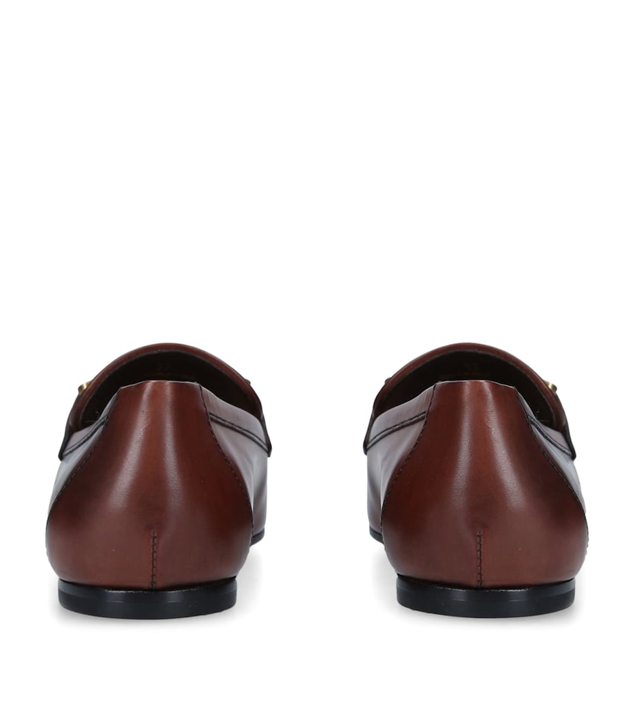 Brown Chain-Bit Loafers