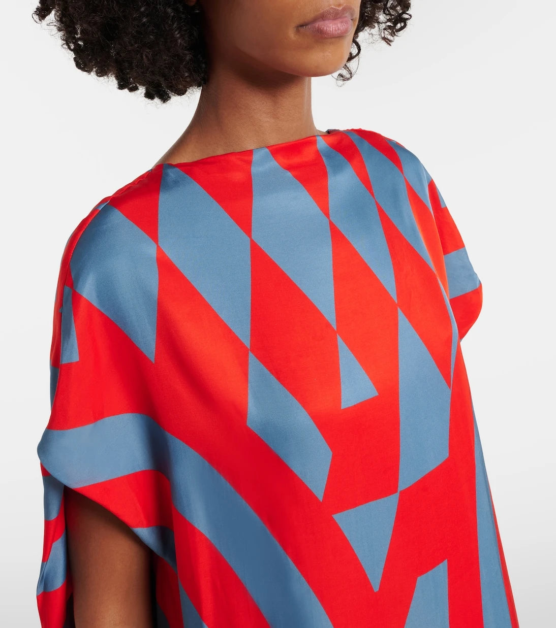 Dries Van Noten - فستان ماكسي من الساتان المطبوع