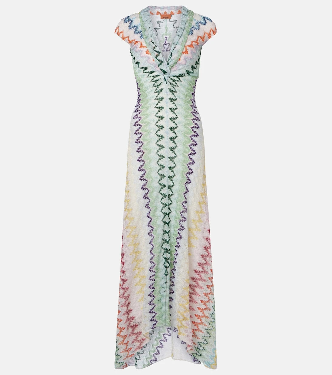 Missoni - فستان ماكسي لاميه بتصميم متعرج