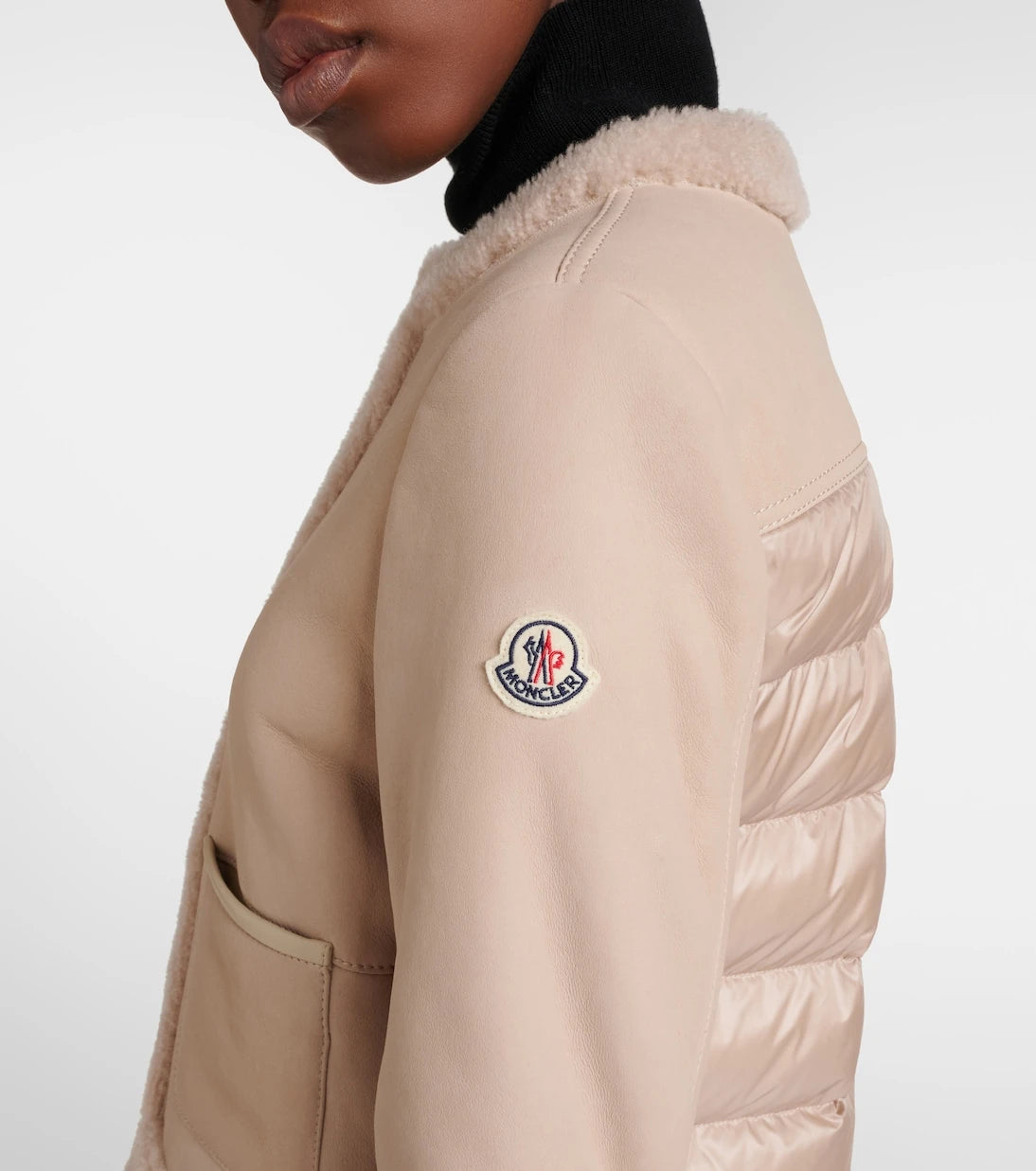 Moncler - Buis shearling-lined suede down jacket