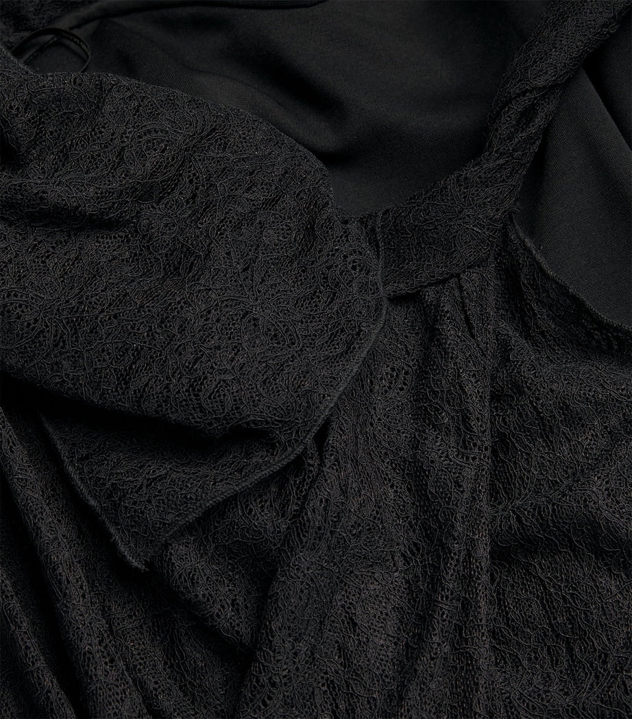 Lace Aperture Midi Dress