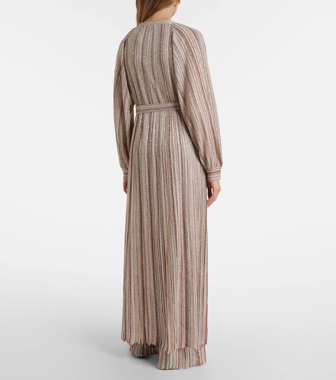Missoni - Striped lamé wrap cardigan