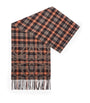 LOEWE Brown Silk-Cashmere Anagram Check Scarf