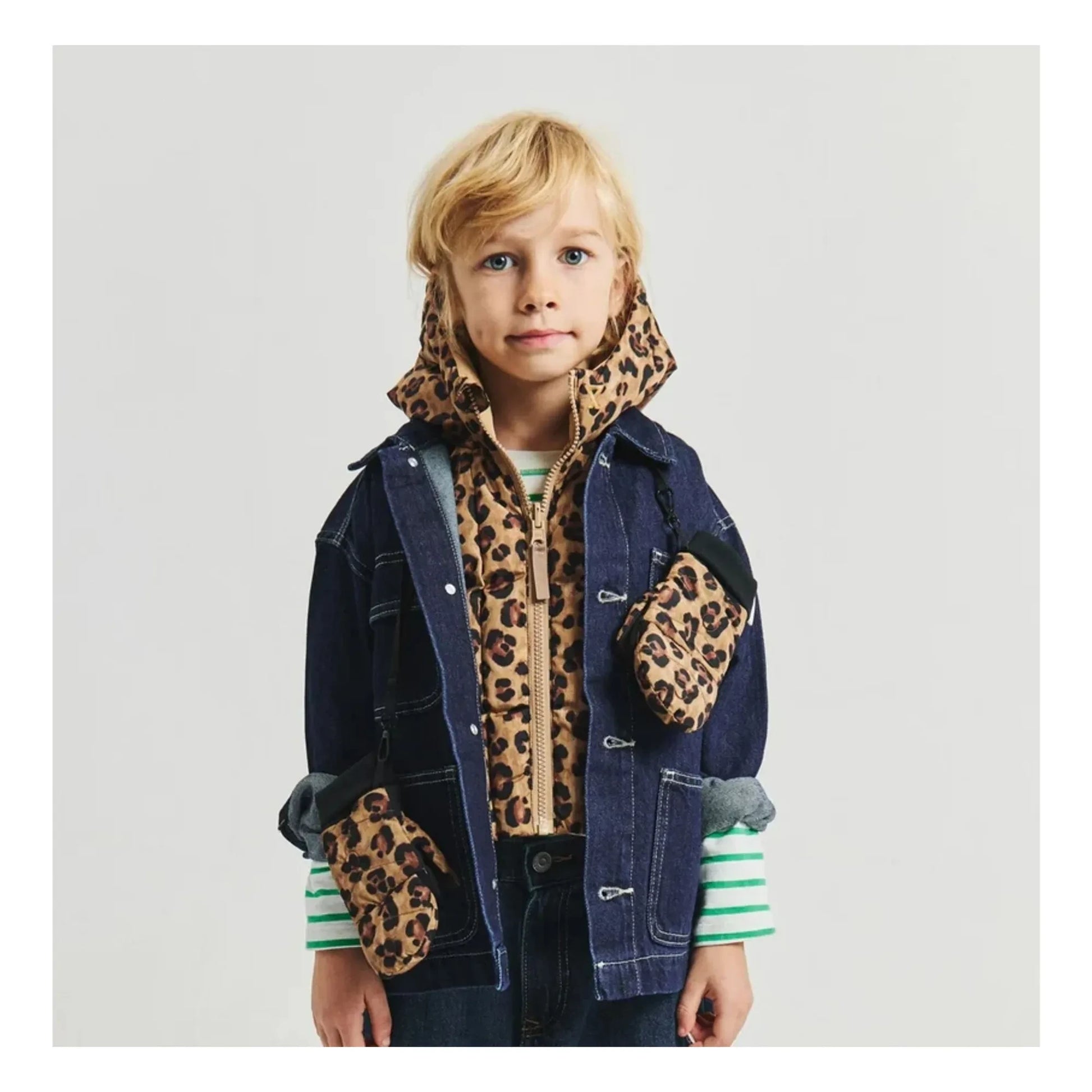 Fudoon - Exclusivité Fudoon X Smallable - Convertible Leopard Mittens | Brown