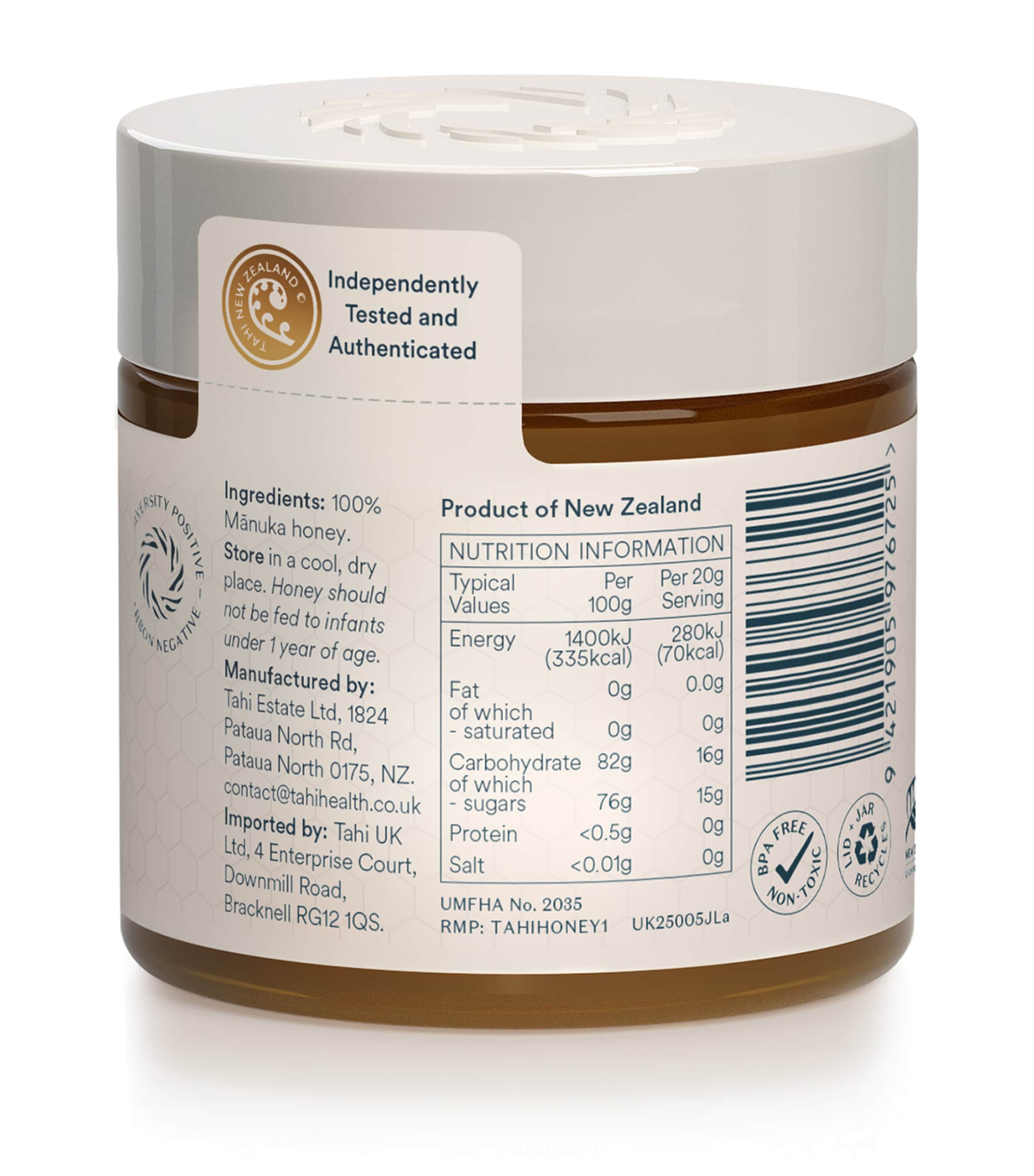 Manuka Honey UMF™ 5+ / MGO 83+ (250g)