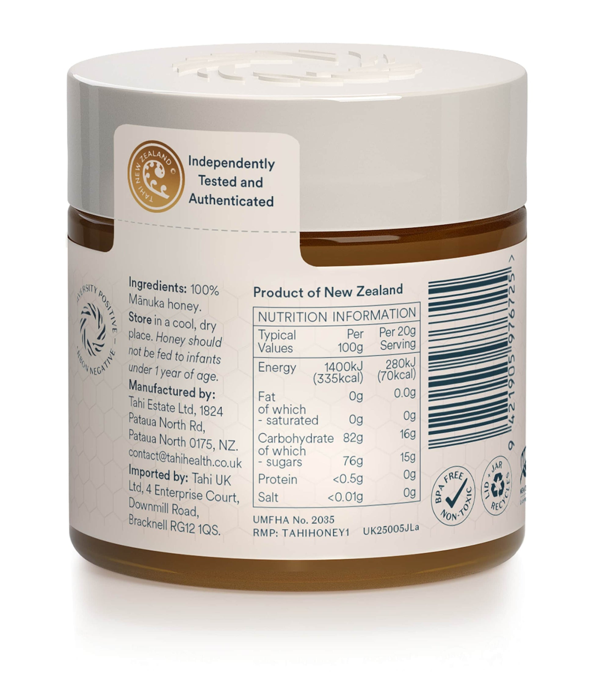 Manuka Honey UMF™ 5+ / MGO 83+ (250g)